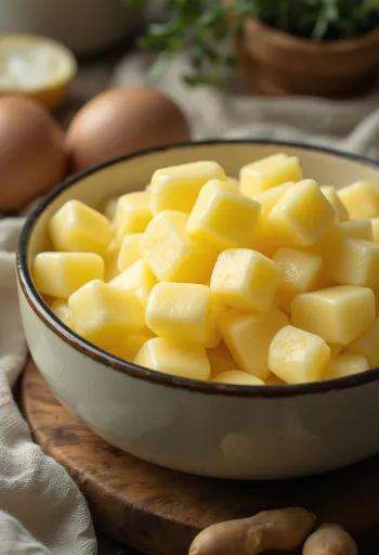 Гусячий жир у банці та на дерев'яній дошці, що набирається ложкою