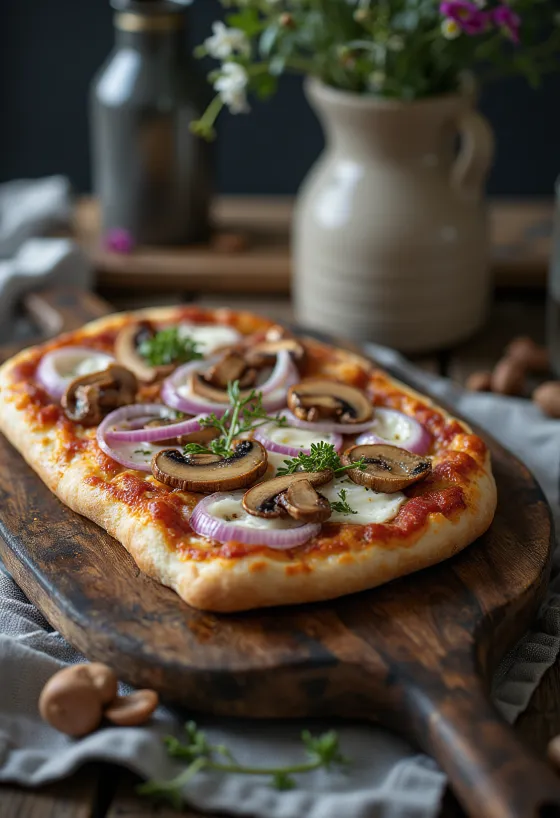 Pizza Finlandese з олениною, сметаною та червоною цибулею