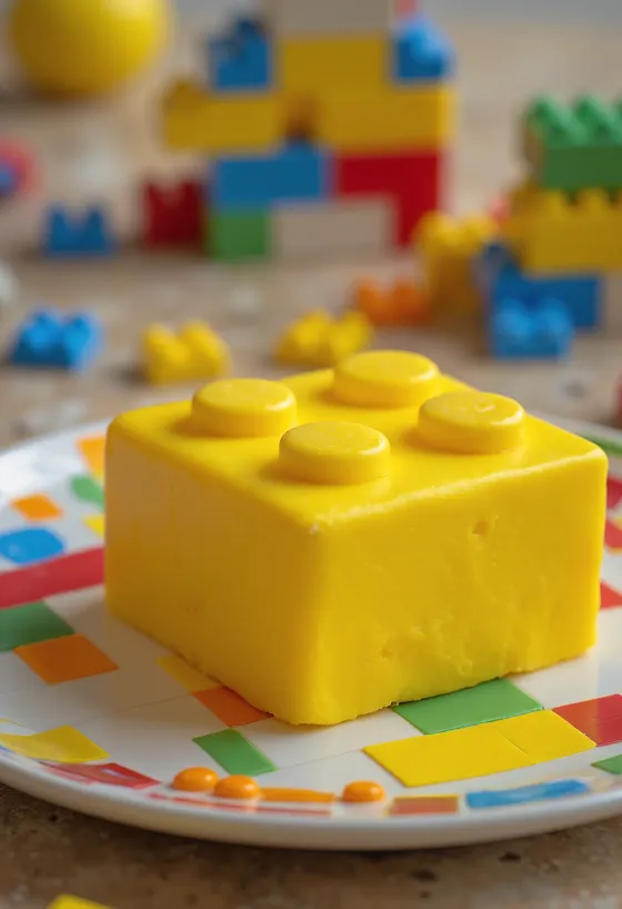 Торт "LEGO" з покриттям із кольорової мастики та декором у вигляді кубиків