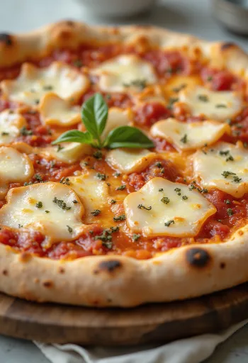 Pizza al Grana Padano з сиром та базиліком