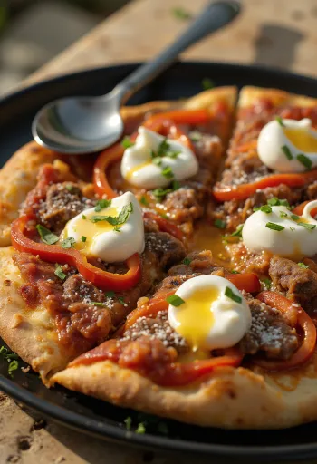 Pizza Iskender при подачі
