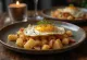 Піттіпанна з яєчнею, смаженою картоплею та петрушкою