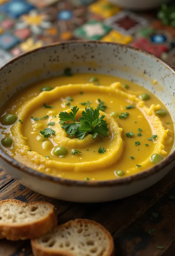 Овочевий біск, багатий вершковий суп