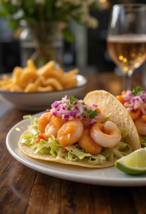 Тако з морепродуктами та соусом із гуави