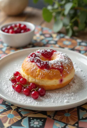 Пончики з порічками подані