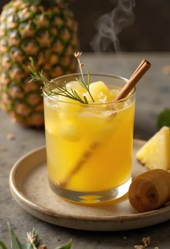 Ананасовий сидр у склянці
