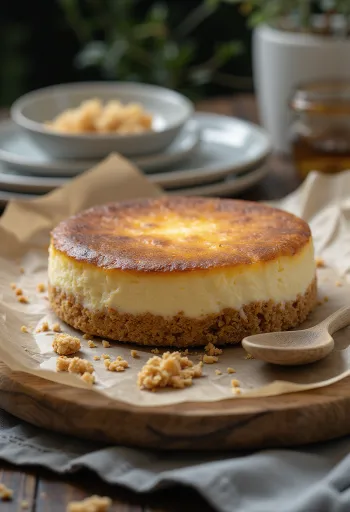 Чізкейк на основі печива, поданий
