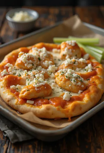 Піца Buffalo chicken з гострою куркою та блакитним сиром