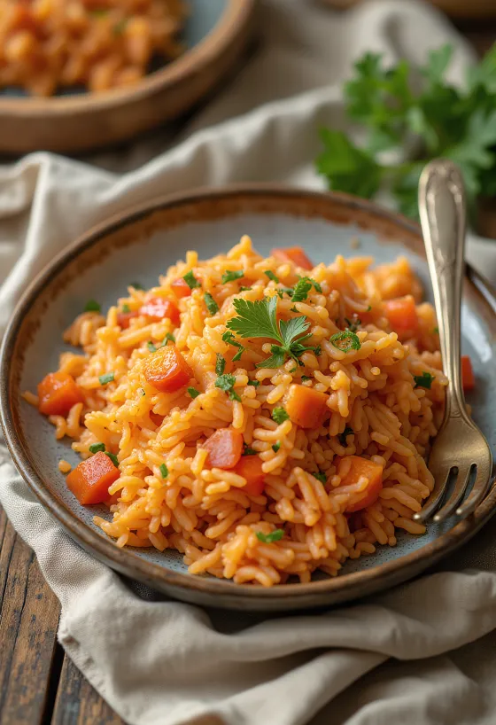 Гострий рис з овочами