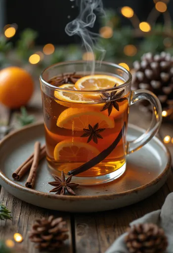 Пряний різдвяний сидр у кухлі