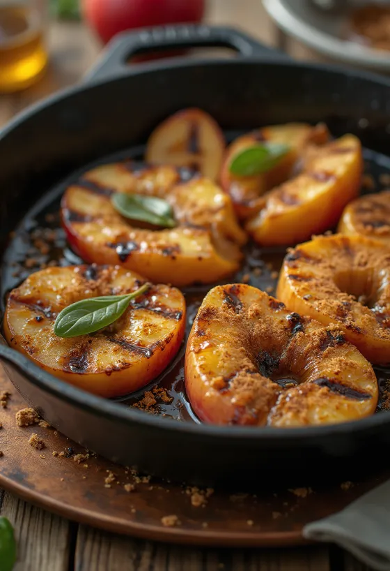 Подане яблуко гриль з корицею BBQ