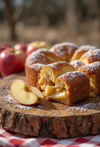 Зимовий яблучний торт при подачі