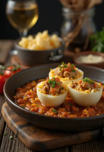 Фарширований баклажан долма з м'ясо-рисовою начинкою