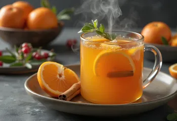 Мандариновий сидр у склянці
