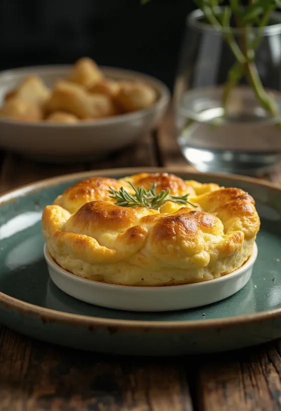 Подане суфле з овечим сиром