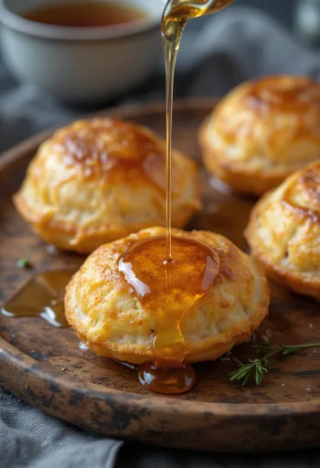 Еблесківер підсолоджений медом, подаються свіжі та м'які пончики