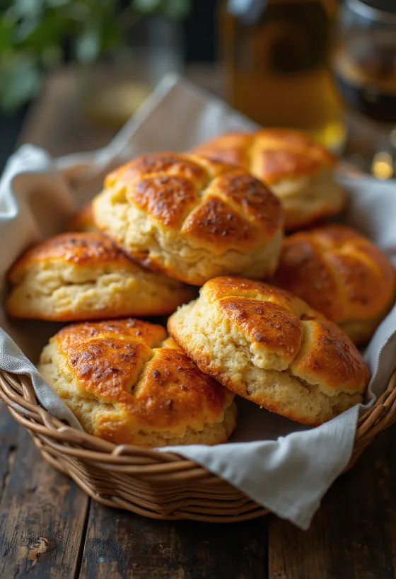 Погача з паприкою, подана на стіл