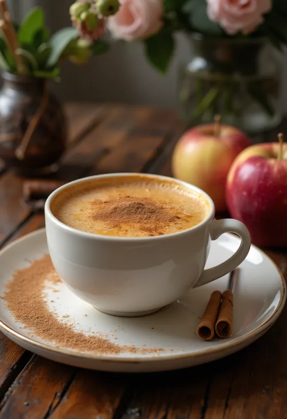 Гарячий яблучний сидр «Пиріг з корицею» в кухлі