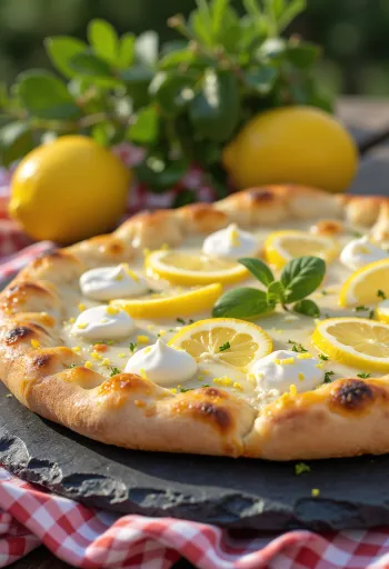 Піца al Limone, подана до столу