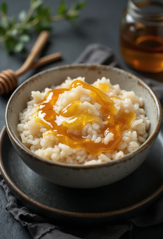 Кремовий рисенгрьод, политий медом