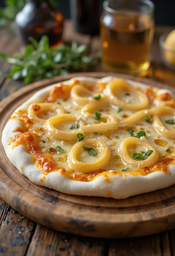 Pizza ai Cipollotti із зеленою цибулею та сиром