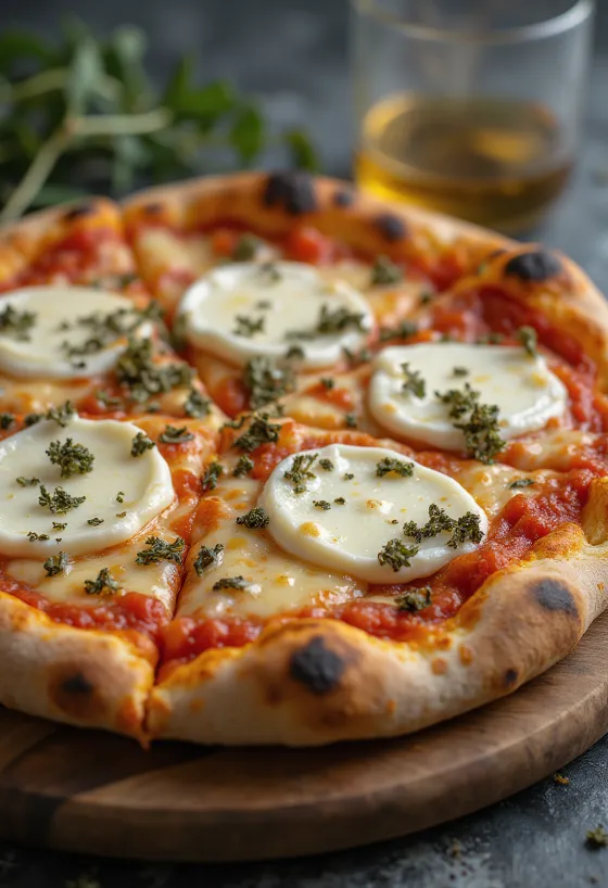 Pizza ai Formaggi di Capra з козячими сирами та моцарелою